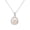 White, variant on Women's 925 Sterling Silver Shiva Eye Shell Teardrop Pendant Necklace, 46 cm