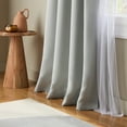 thumbnail image 6 of TOWN & COUNTRY LUXE Oslo Double Layer Indoor Curtains, Room Darkening and Sheer, Grommet Top, Energy Efficient, 2-Pack Set, 52"x108", Grey, 6 of 12
