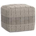 thumbnail image 1 of Elmer Square Woven Pouf in Natural/Grey, 1 of 1