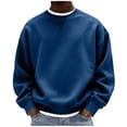 thumbnail image 2 of Atkumj Mens Crewneck Sweatshirt Casual Long Sleeve Plain Pullover Tops Fashion Solid Color Fall Sweatshirts for Daily Wear M, 2 of 6