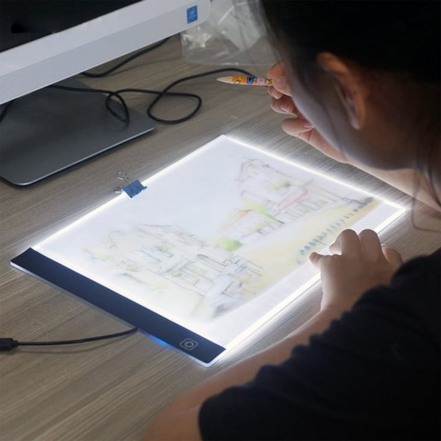 Estbridge A4 Light Pad for Light Box for Tracing A4 LED Light Board 3-Color Light Light Board for Tattoo Drawing Streaming Sketching