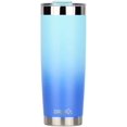 thumbnail image 2 of DRINCO 20 oz Stainless Steel Tumbler With Straw & Spill Poof Flip Lid, Vacuum Insulated Travel Mug, For Hot & Cold Drinks, Morning Sky Blue, 2 of 5