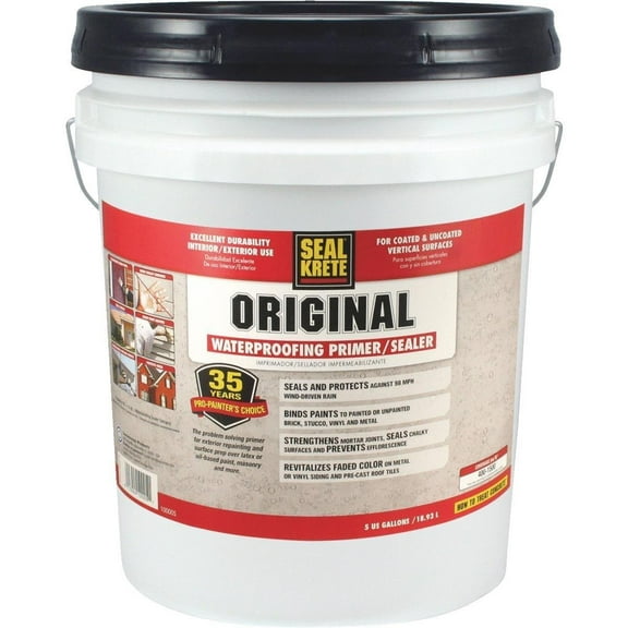 Seal-Krete Original Waterproofing Primer/Sealer, 5 Gallon - 100005