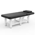 thumbnail image 3 of Stationary Massage Table Folding Bed, Holaki Metal Frame PU Leather Massage Table with Backrest for Treatment Table Physical Therapy Table Spa Facial Bed, 75"Lx31.5"W, 800lbs, Black, 3 of 10