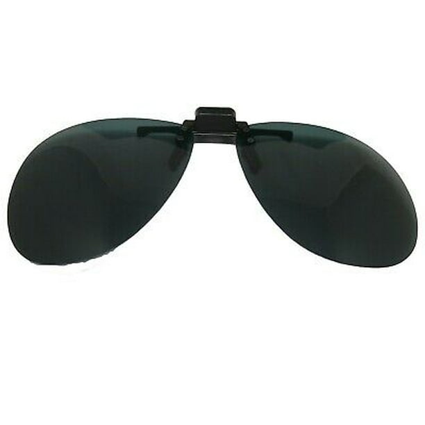 Polarized Clipon Flipup Plastic Sunglasses Aviator 58mm Wide X