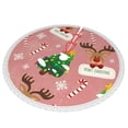 thumbnail image 2 of Faldas para árbol de Navidad de 48 pulgadas con texto "Merry Christmas", tapete para árbol de Navidad para vacaciones de invierno, falda para árbol de Navidad para decoraciones navideñas rústicas, 2 of 8
