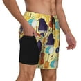 thumbnail image 2 of Kdxio Musical Instruments Print Men's Swim Trunks with Compression Liner 7 Inch Inseam Quick Dry Swim Shorts, 2 of 7