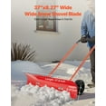 thumbnail image 3 of Snow Pusher Shovel with Wheels, 37.8" Wide Bi-Directional Angled Blade & 90° Adjustable Handle, Heavy-Duty Plastic Snow Plow Shovel for Driveway and Sidewalk, Portable Wheeled Snow Removal Tool, 3 of 11