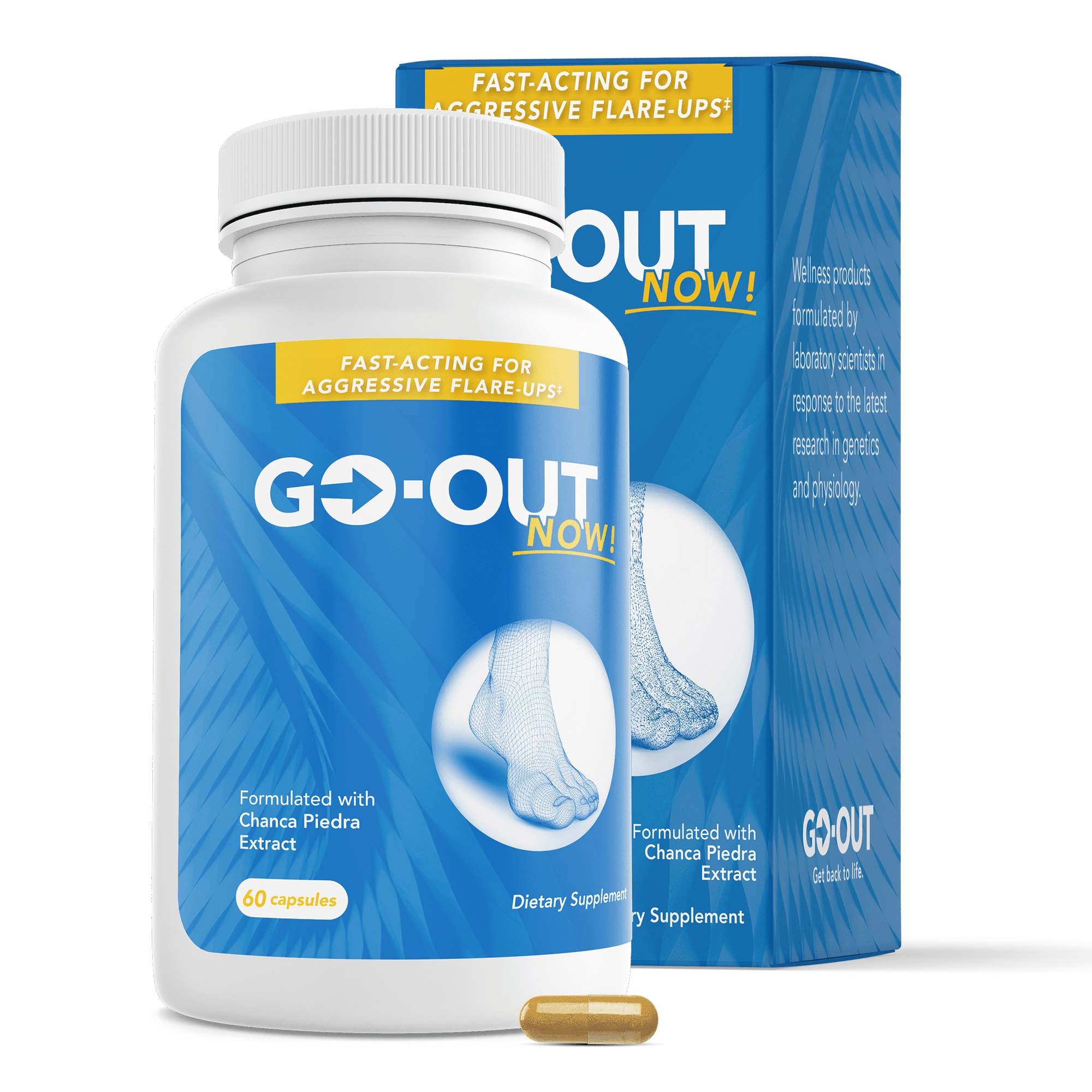 Go-Out - Herbal Uric Acid Support - Go-Out Plex NOW! - 60 Capsules
