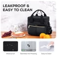 thumbnail image 6 of TOURIT 23 Cans Insulated Lunch Bag Expandable Reusable Lunch Box, Tote Cooler Bag with Double Deck & Leakproof Thermal for Men Women, Work School Picnic Beach, Black, 6 of 8