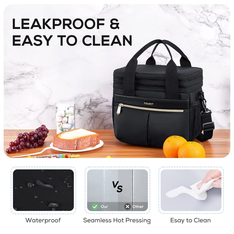 TOURIT 12L Soft Cooler Bag - Insulated, Hard Top & Bottom, Leakproof | For Lunch, Picnics, Camping, Beach