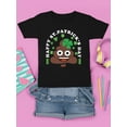 thumbnail image 3 of St. Patrick’s Day Smiley - Lucky Clover Emoji Design Youth's T-shirt, 3 of 4
