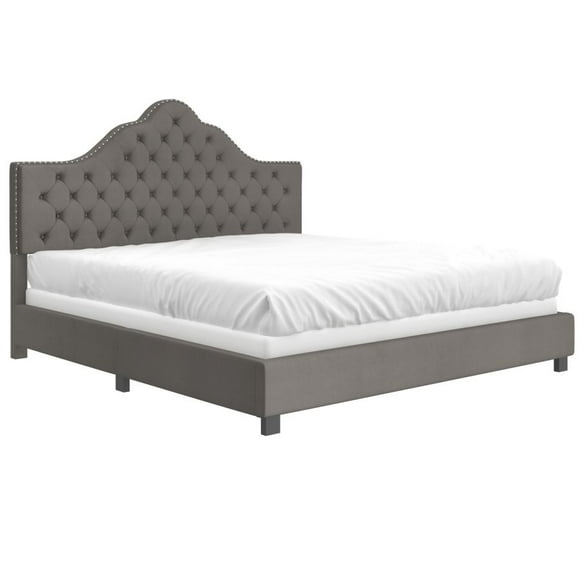 Très grand lit Gréta de 78 po en gris
