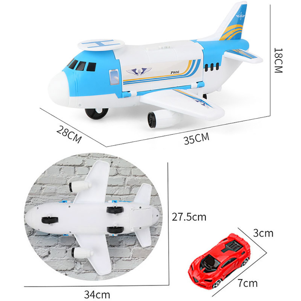 Toys for Kids 3-6 Years Airplane Toys,Transport Cargo Airplane with 4 Car 1 Helicopter for Boys Girls