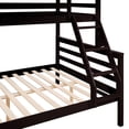 thumbnail image 4 of TOPCOMFY Twin Over Full Bunk Bed with Ladder, Wooden Frame, High Guardrail, No Box Spring Needed, Space-Saving, Espresso, 4 of 4