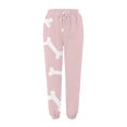 thumbnail image 2 of Ladies Sweatpants Pants Printed Workout Sweatpants with Pockets Wide Leg Cargo Trousers Baggy Jogging Joggers Casual Lounge Active Pants High Waisted Tracksuit Bottoms, 2 of 4