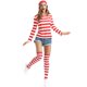 thumbnail image 2 of Disfraces de Halloween 2024 S-XXL pareja anime británico ropa inteligente warri disfraz de Navidad cosplay ropa de Navidad a rayas, 2 of 5