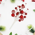 thumbnail image 5 of yotijay 6 Pieces Christmas Picks Christmas Tree Branch Toppers Red, 5 of 5