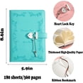 thumbnail image 2 of Diario con cerradura y llave para niñas Espesar 360 páginas Diario de bloqueo en forma de corazón de cuero Lindo cuaderno de diarios secretos bloqueados para mujeres adultas A5 (rosa, 2 of 5