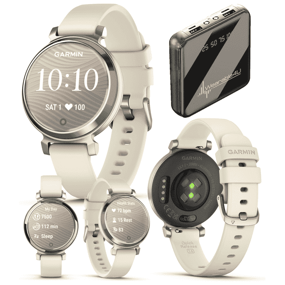 Garmin Lily 2 - Cream Gold with Coconut Silicone Band