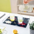 thumbnail image 6 of Acrylic Tray 15.7*11.8*1.9 Inch Transparent Tray Food Tray Tea Cup Tray Serving Trays Cosmetics Storage Kitchen Table Bathroom Sundry Storage Christmas Flowers Are Colorful, 6 of 7