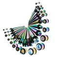 thumbnail image 5 of 36 Pieces Ear Gauges Stretching Plug Taper 14G-00G Expander Multi-color A-Multi-color, 5 of 7
