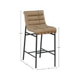 thumbnail image 3 of Meridian Furniture Burke Vegan Leather Bar Stool, Tan, 3 of 9