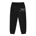 thumbnail image 4 of Hessimy Toddler Boys Girls Spring Summer 2Pcs Crewneck Long Sleeve Sweatshirt Casual Pants Soft Sweatsuit Set(Black,7-8 Years), 4 of 6