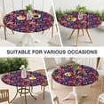thumbnail image 7 of Pioneer Flower Floral Print Pattern Round Fitted Tablecloth with Elastic Edge,Dining Table Cover Waterproof,Outdoor Round Tablecloth for Camping,Dining,Indoor and Outdoor, 7 of 7