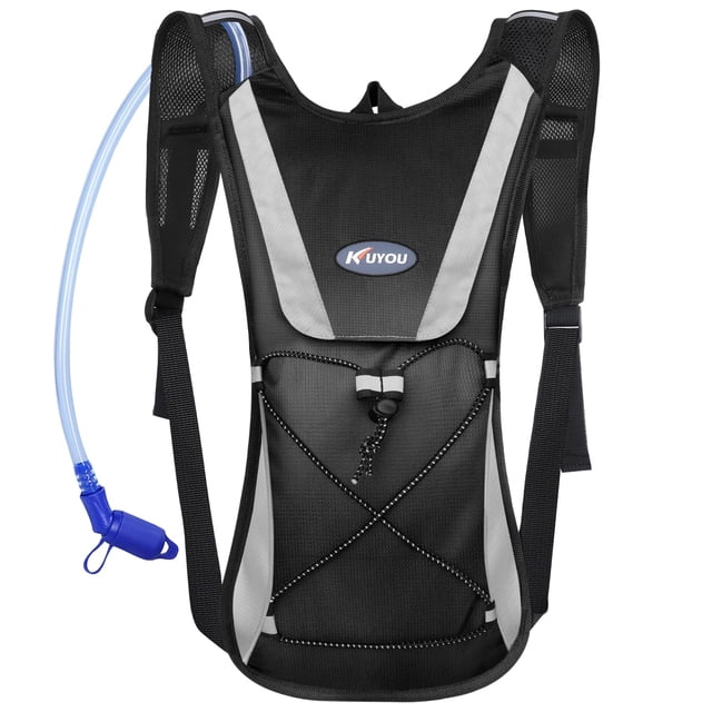 Mochila de hidratación KUYOU con bolsa de hidratación de 2 litros para senderismo