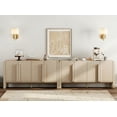 thumbnail image 3 of Set of 2 Sideboard Buffet with Storage, Modern 126" Wood Credenza with Doors and Adjustable Shelves for Kitchen，Living Room, 3 of 12