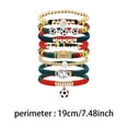 thumbnail image 3 of 2 Pcs Soccer Fan Jewelry for USA Soccer Fans, Stackable Bracelets for Women and Men, Game Day Accessories and Gifts for Soccer Lovers, Team Spirit Wristband Set, Jewelry, 3 of 5