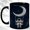 Black, variant on Crescent Moon Astronaut Coffee Mug, Space Night Mug, Ceramic 11 oz