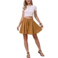 thumbnail image 2 of INSPIRE CHIC Summer Shorts for Women Casual Drawstring High Waist Wide Leg Vacation Beach Flowy Shorts L Caramel, 2 of 5