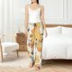 thumbnail image 4 of Fotbe Groovy Floral Pantalones de Pijama para Mujer, Pantalones de Dormir, Pantalones Pj con Cordón y Bolsillos-Large, 4 of 6