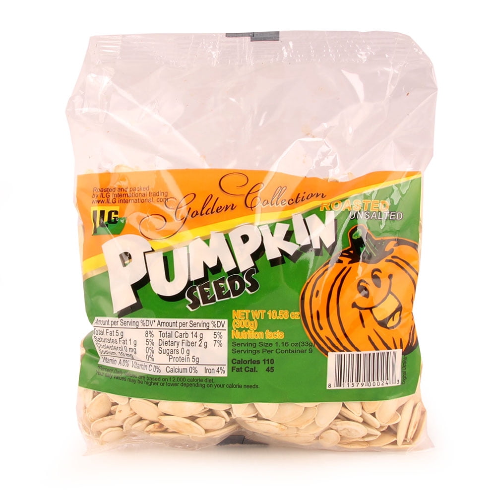 Golden Collection Roasted Unsalted Pumpkin Seeds 10.58oz Walmart