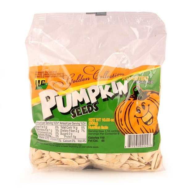 Golden Collection Roasted Unsalted Pumpkin Seeds 10.58oz Walmart