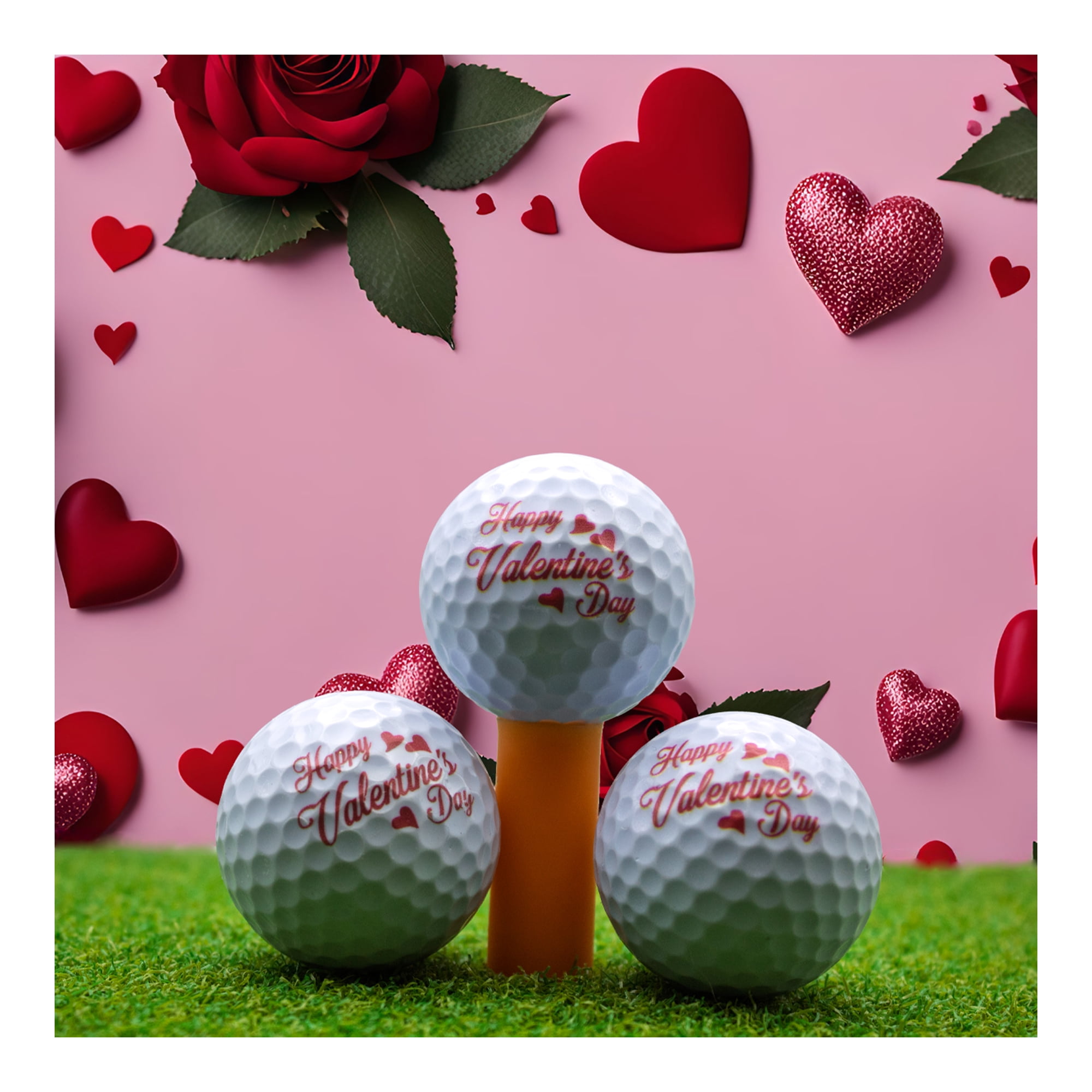 Happy Valentines Day Golf Balls, 12 pack by GBM GOLF