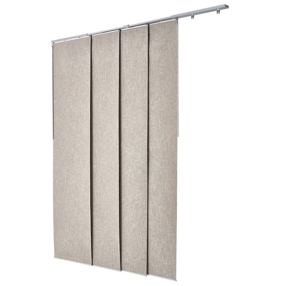 Blackout Panel Track Blinds Extendable 45-86 in W Trimmable 96 in H for Sliding Patio Doors Room Divider Brown