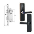 thumbnail image 1 of Door Lock, Tuya Electronic Smart Door Lock With Biometric Fingerprint / Smart Card / Password / Key Unlock/ USB Emergency Charge ,Easy to Install, 1 of 5