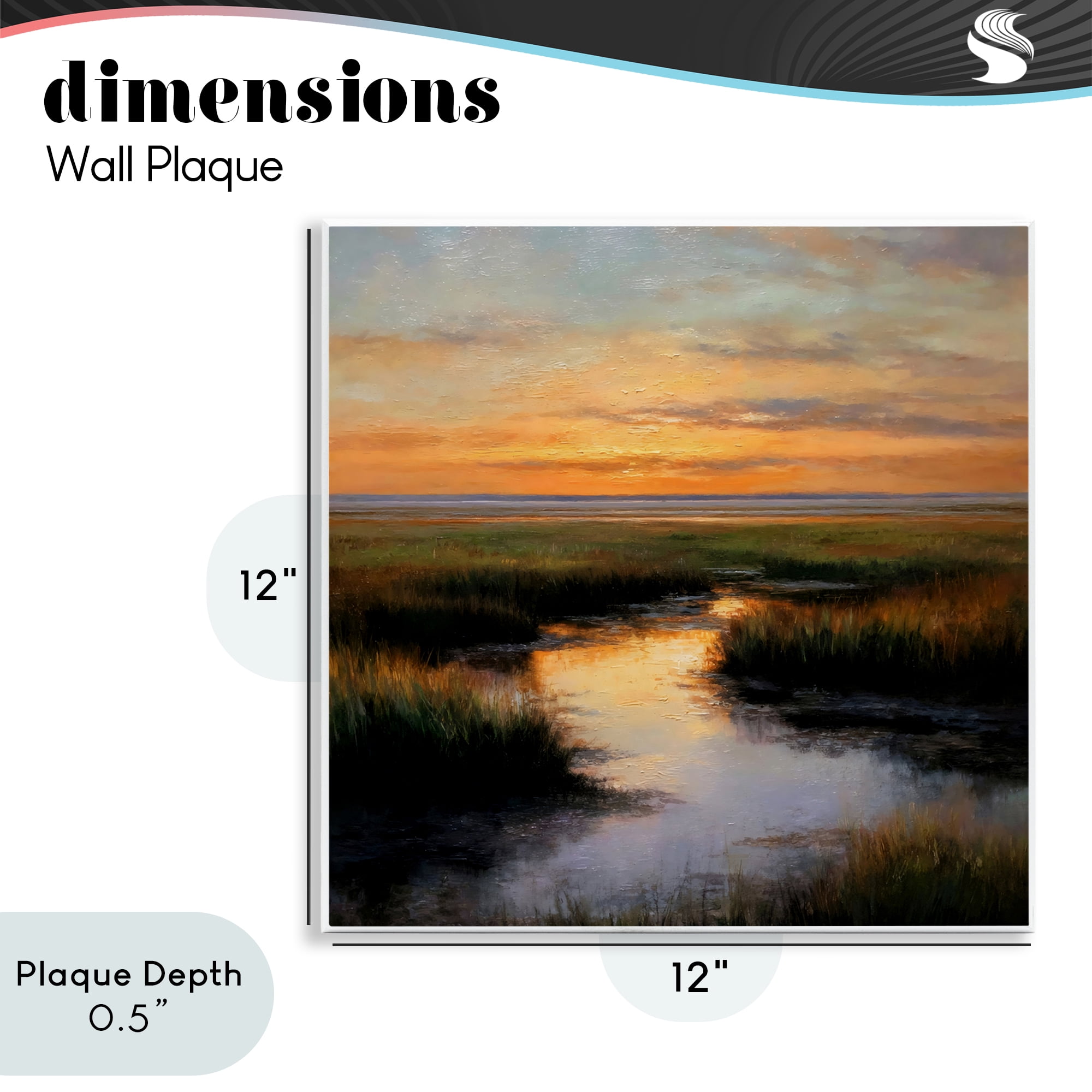 Stupell Industries Warm Marshland Sunset Wall Plaque Art, design by Petal Prints Design