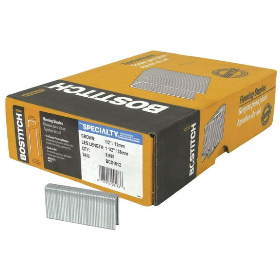 Bostitch 1/2 in. W X 1-1/2 in. L Galvanized Steel Wire Staples 15.5 Ga.