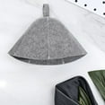 thumbnail image 2 of Pawsdot 2Pcs Portable Grey Felt Sauna Hat Practical Heat Protection Bath Cap, 2 of 6