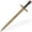 Black, variant on Armory Replicas Medieval Wooden Training Sword Beech Wood, Leather Handle, 34.75 Inches