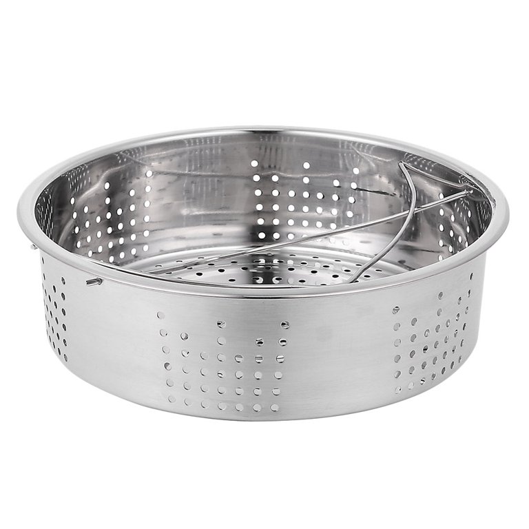 1 Pc Stainless Steel Food Steamer Multi-function Steaming Plate Cookware  With Handle