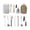 Khaki, variant on LIERTOUR Outdoor Picnic Utensil Set, 12 Piece Portable Camping Kitchen Tool Kit for Travel and Barbecue, Stainless Steel Dining Equipment with Bag, 1 Pack Green