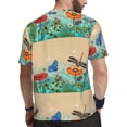 thumbnail image 2 of Rocae Colorful Plants And Insects for Men's Mesh Quick-Dry Short Sleeve Workout T-Shirt,Mens Crew Neck Tee Lightweight Soft Classic T Shirts 5X-Large, 2 of 9
