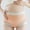 Beige, variant on Women's Over The Bump Maternity Panties Soft Cotton Ribbed Color Block Breathable Pregnancy Underwear Casual Cozy Underwear