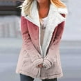 thumbnail image 2 of Women's Winter Warm Caots Fashion Zip Up Plus Size Composite Plush Button Lapels Jacket Outwear Coat, 2 of 6