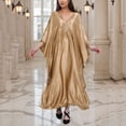 thumbnail image 2 of PUMISAS Summer Cover Ups For Women V-Neck Cover Up Solid Color Long Length Dress Long Sleeve Beach Cover Up, 2 of 5